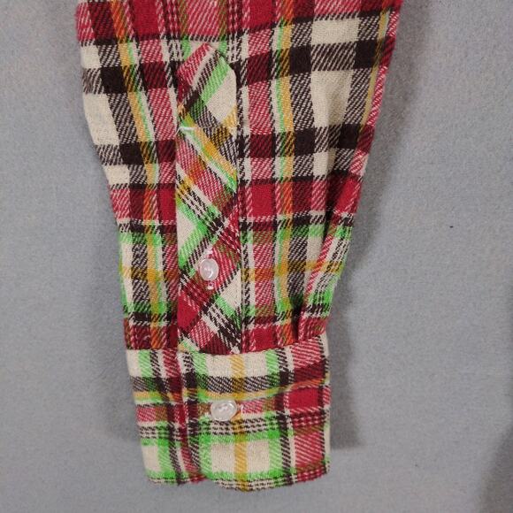 Bogari Italy Men's S Soft Flannel Long Sleeve Button Up Shirt, Cabincore Grunge - Picture 4 of 6